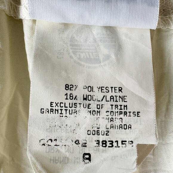 Vintage 1980s Koret Union-Made Cream Wool Straight-Tapered Trousers - Picture 7 of 7